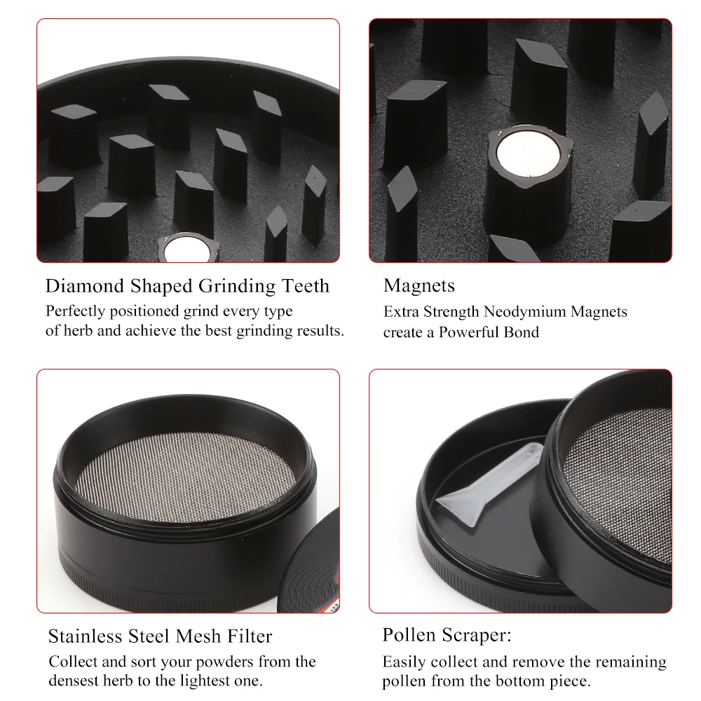 Измельчитель для дыма в виде черепа 4-слойная измельчитель трав из