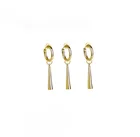 3 шт.компл. комикс Зоро Серьги Геометрические Подвесные серьги-кольца висячие серьги поддельные пирсинг серьги-клипсы ювелирные изделия