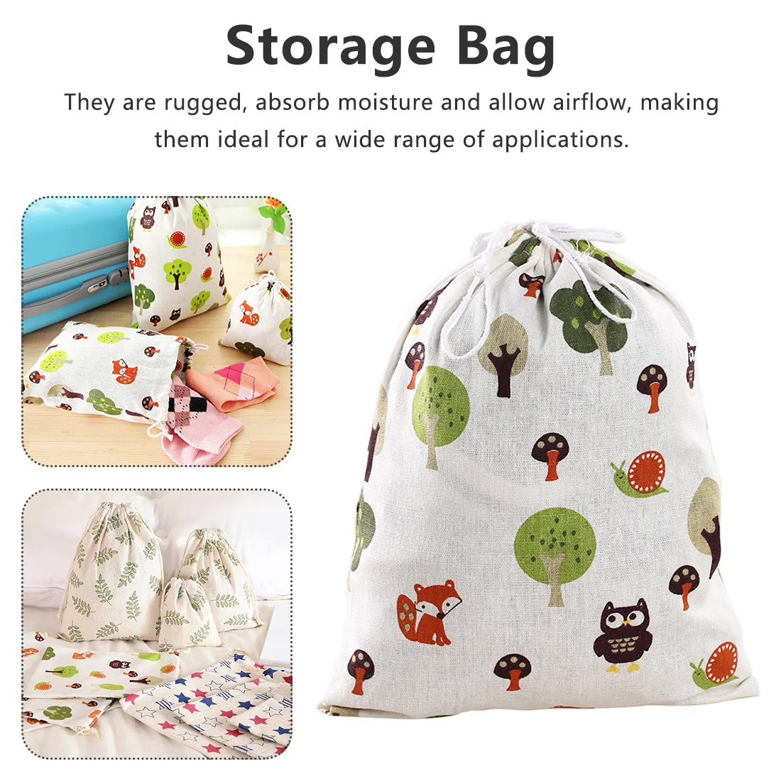 Простая сетчатая хлопчатобумажная льняная Пылезащитная сумка для хранения