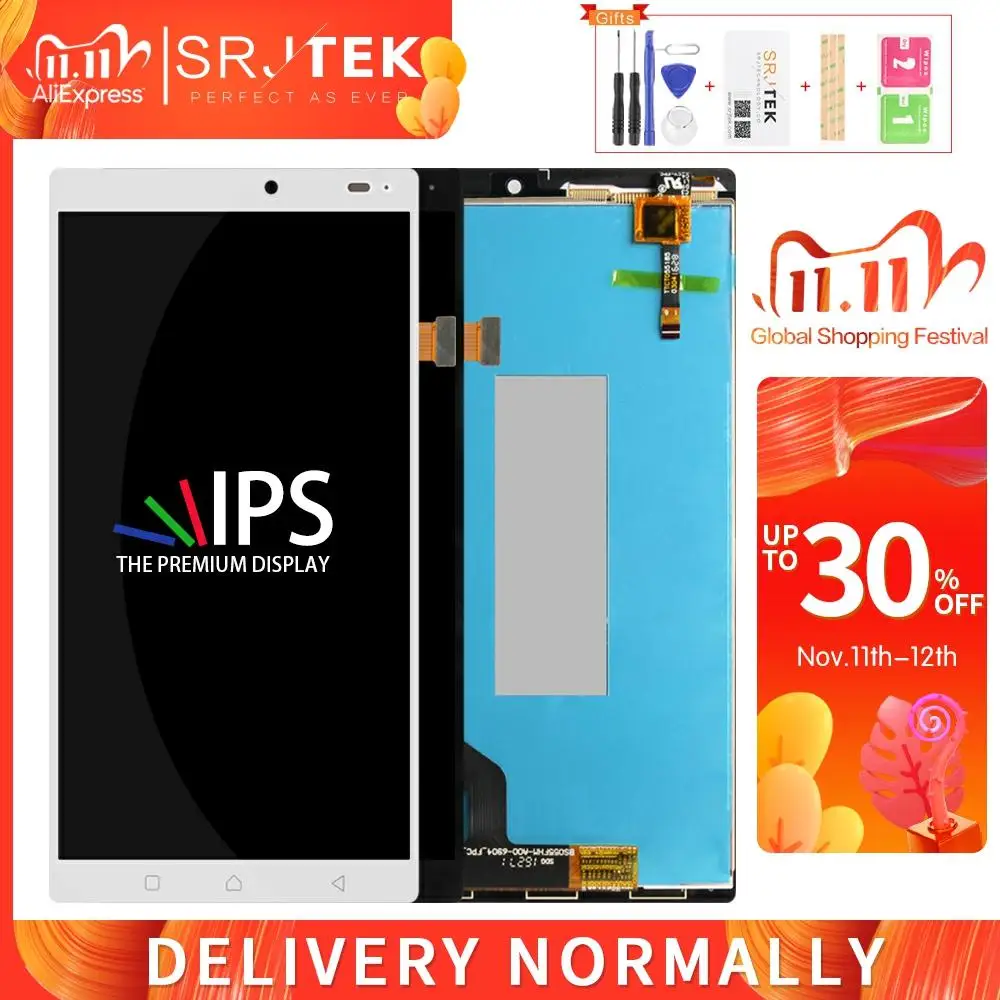 Srjtek для Lenovo A7010 LCD + сенсорный экран дигитайзер в сборе с рамкой FHD 5 дюймов Замена