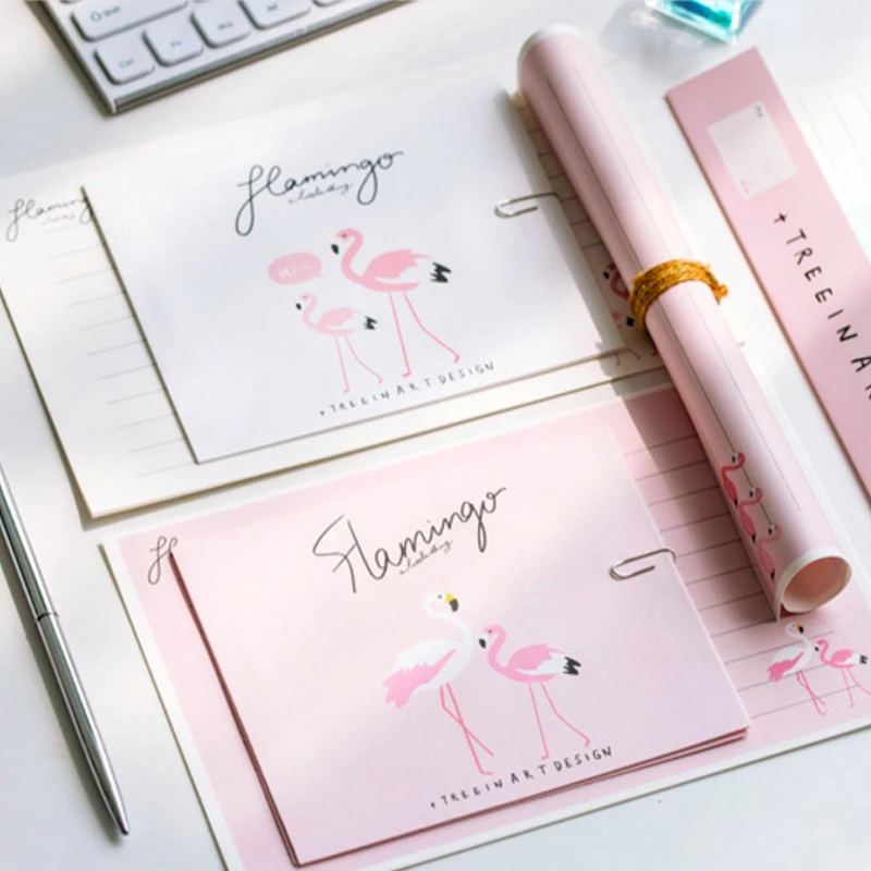 1 шт./лот 6 стилей Розовый Белый Фламинго любовь письмо бумажный конверт модный