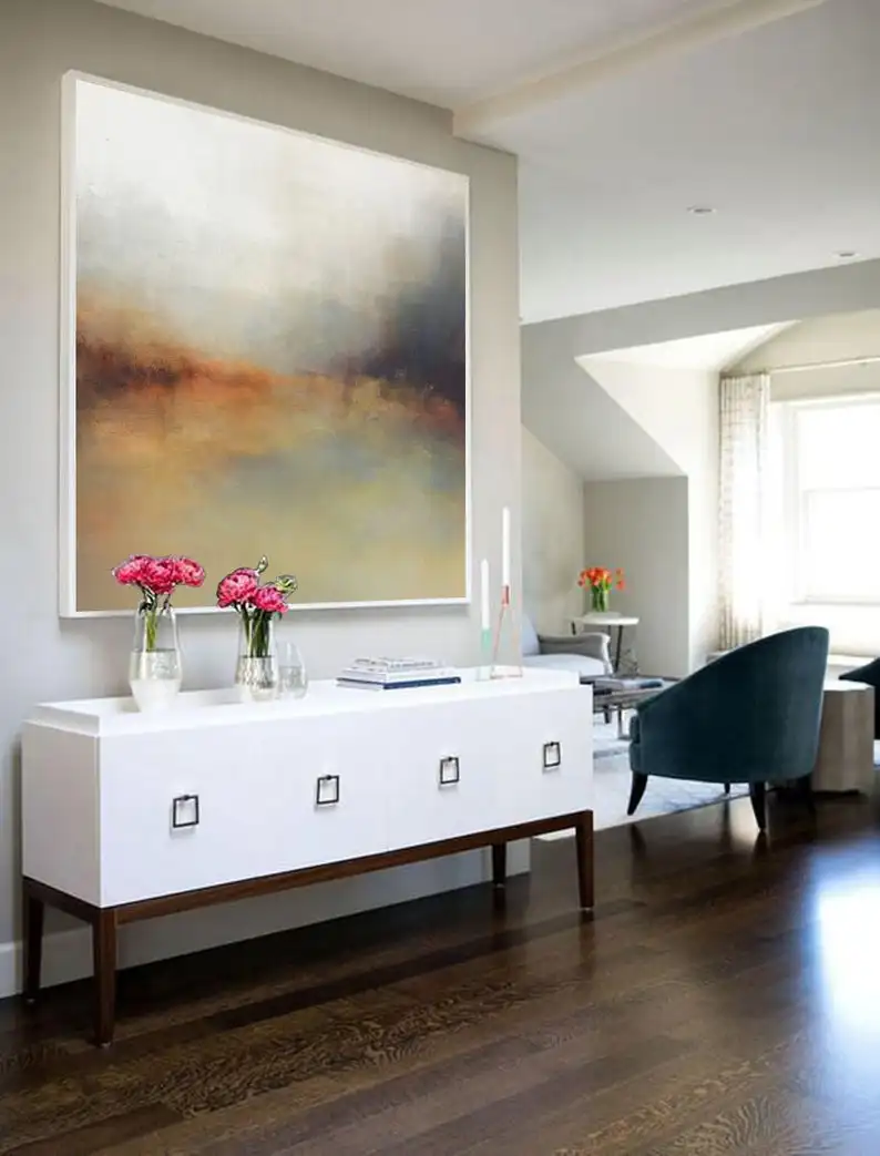 

Large Abstract Oil Painting Skyline Oil Painting Artwork Original Sky Art Oil Painting Large Canvas Oil Painting Home Decor