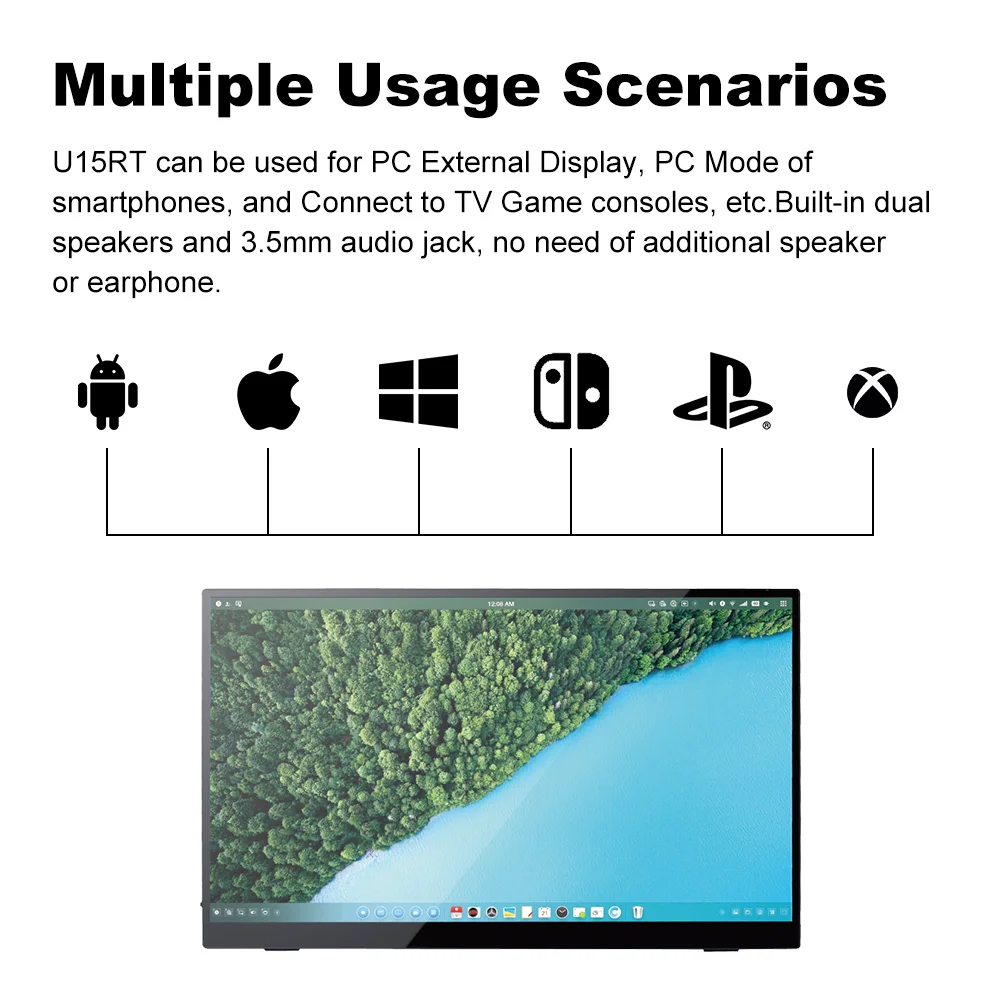 Портативный монитор дисплей Мобильный телефон для ноутбука расширения