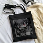 Холщовая Сумка в стиле аниме y2k, женская сумка большой емкости, винтажная, с рисунком в стиле хип-хоп, женская сумка через плечо, шоппер в стиле Харадзюку