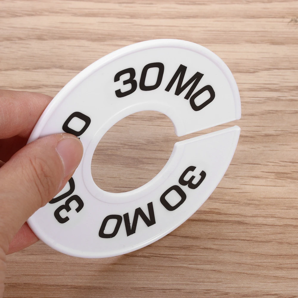 5 шт. белая одежда бирки с размерами детская размер маркировочное кольцо Круглые