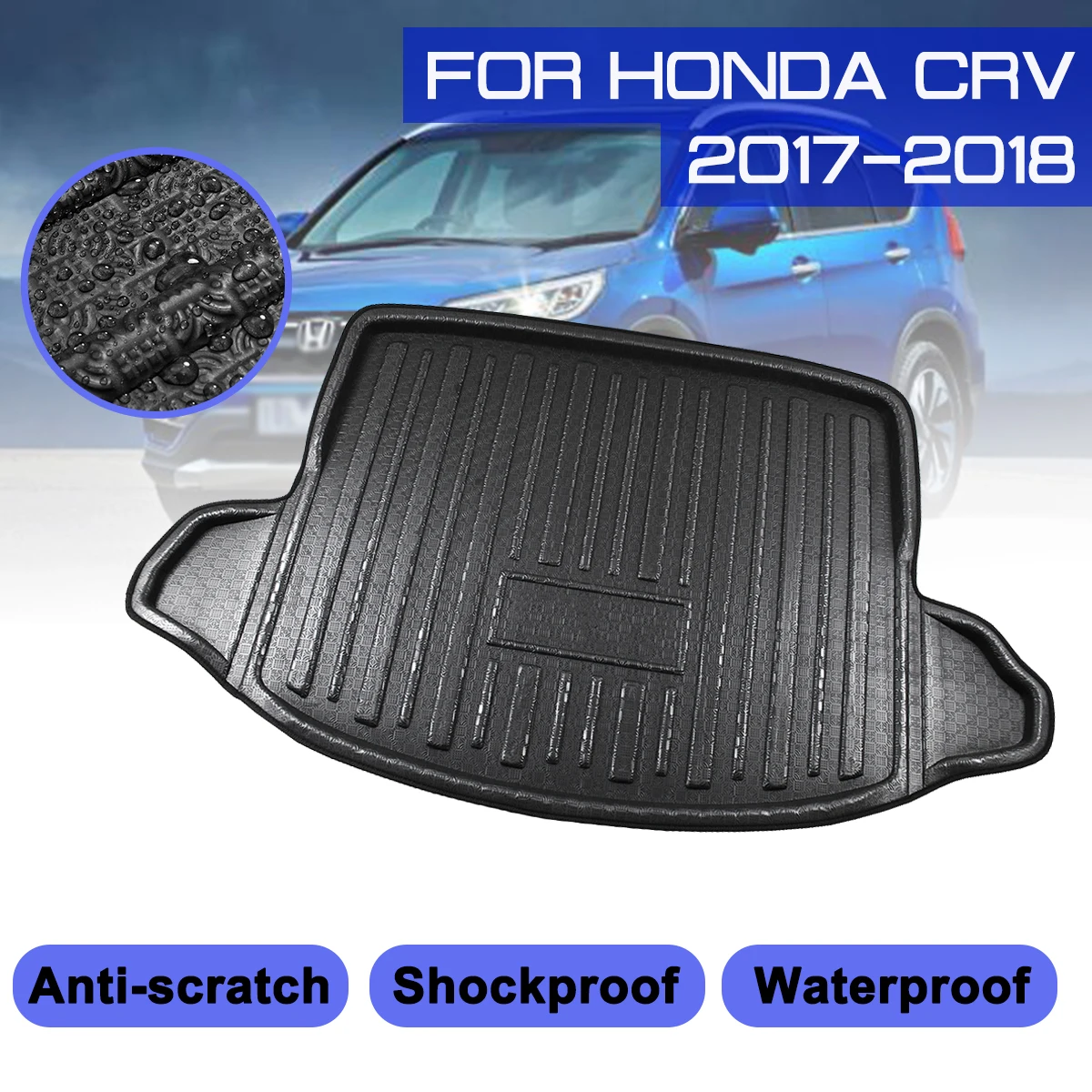 Автомобильный напольный коврик для Honda CRV 2017 2018 задний багажник анти-грязевая