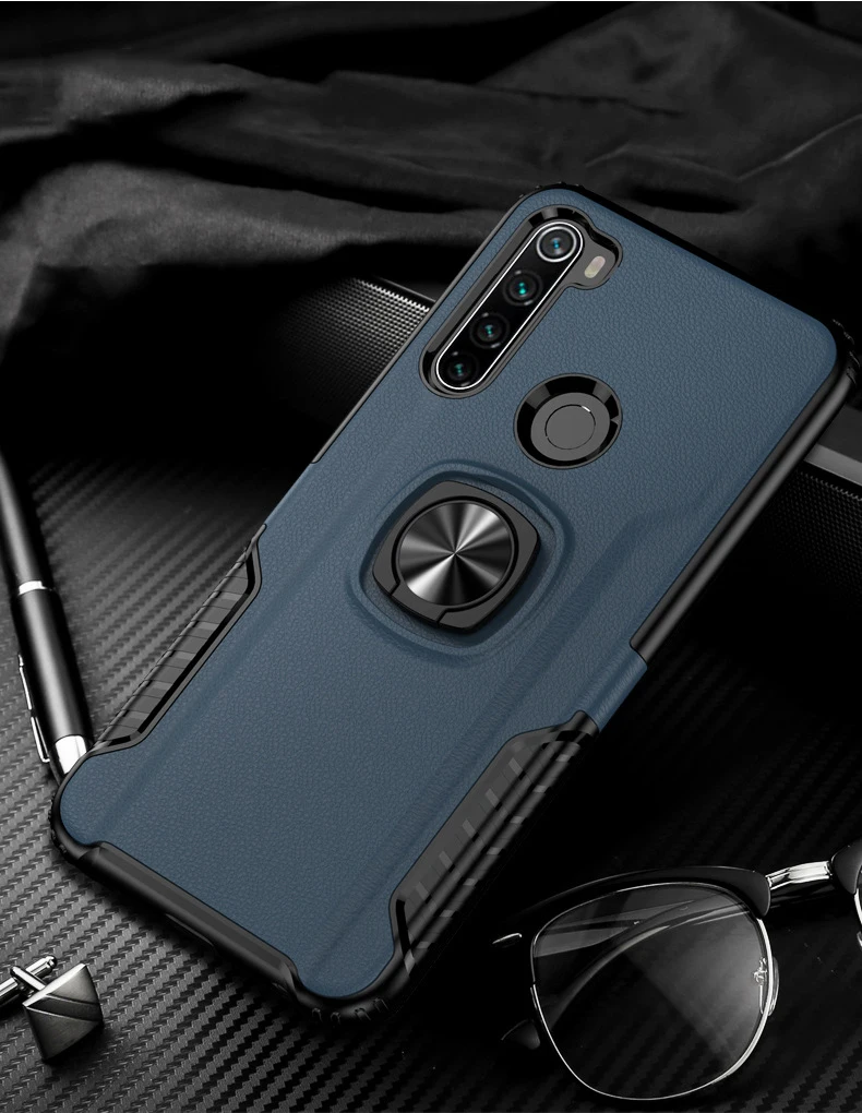 Ikrsses для Xiaomi Redmi Note 8 Pro Чехол автомобильный держатель Магнитный кронштейн Стенд чехол с кольцом для пальца для Redmi Note 7 анти-осенний чехол