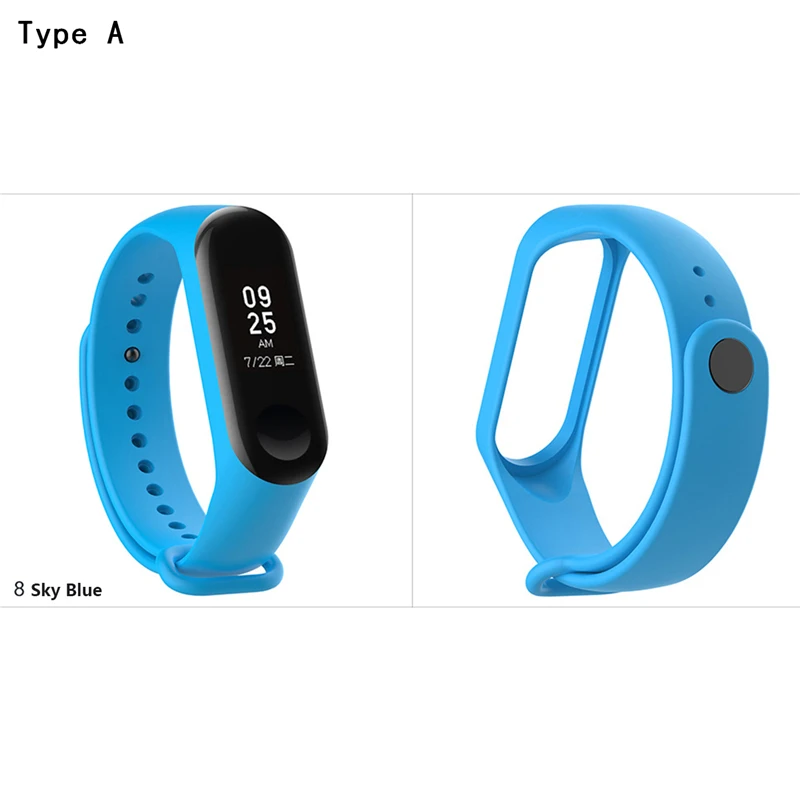 Силиконовый браслет mi Band 3 сменный ремешок для Xiao band цветной умный Браслет на