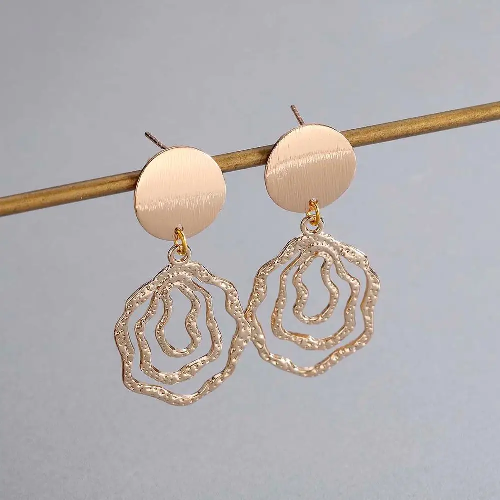 Женские серьги подвески с Круглым Диском|Серьги-подвески| |