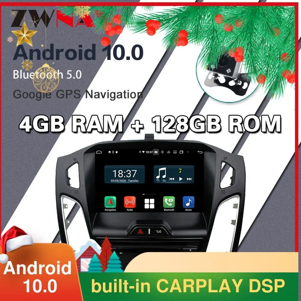 

ZWNAV 4G 64G Android 10 For Ford Focus 3 Mk 3 2011-2019 Car Radio Multimedia Video Player Navigation GPS
