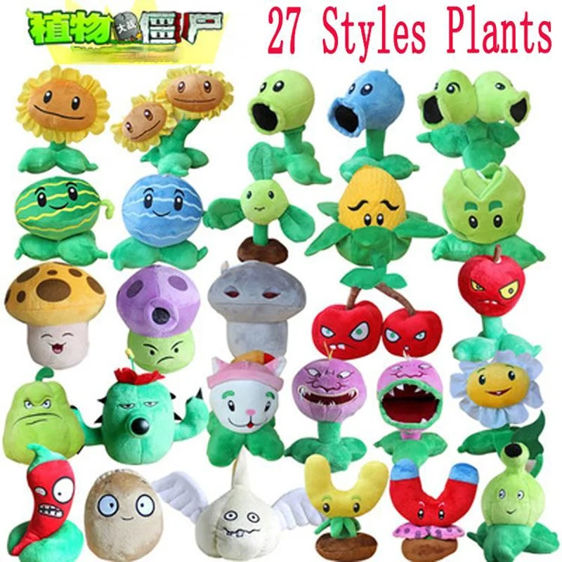 

27 Styles Plantsvs Zombies Plush Toys Fume Shroom Nut Cattail Zombie Plush Stuffed Toys Soft Game Toy for Children Kids Gifts
