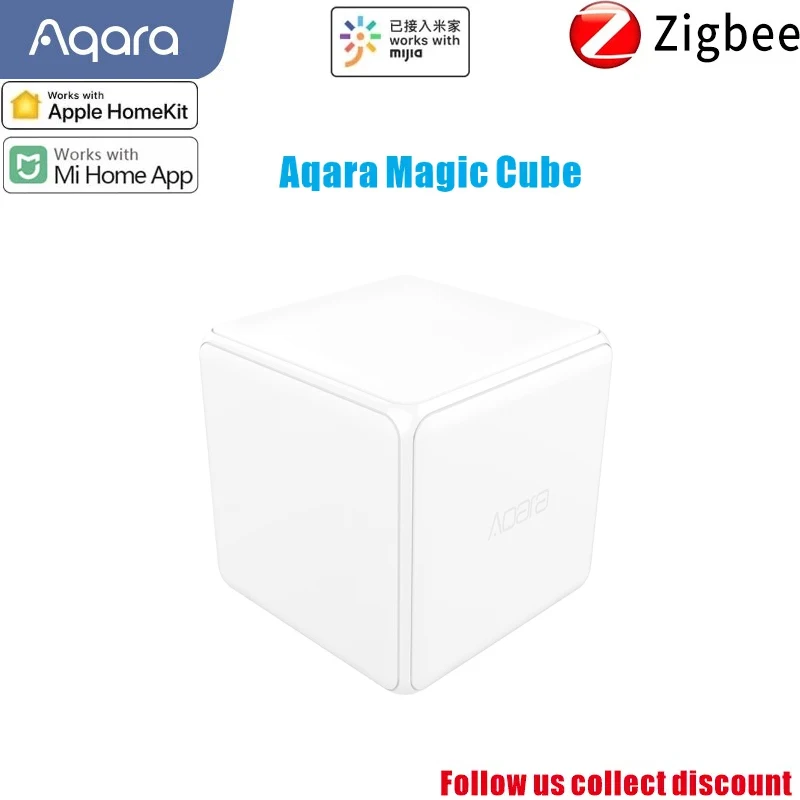 

Управление магическим кубом Aqara Zigbee, управление версией, управление светодиодной подсветкой, шесть действий, для умного дома, работает с при...