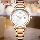 Часы наручные NAVIFORCE женские кварцевые, роскошные брендовые водонепроницаемые Модные, для девушек