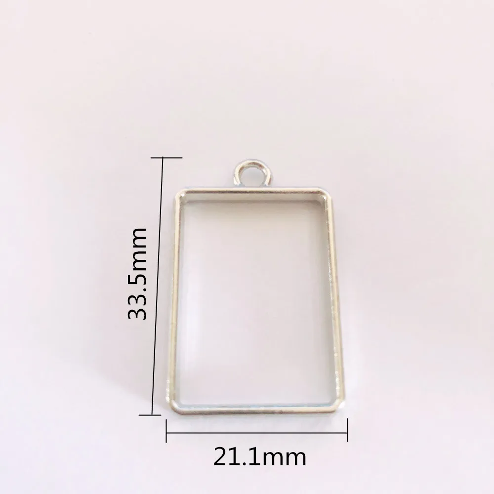 10 шт. металлические прямоугольные геометрические полые рамки подвеска