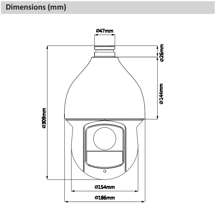 

Dahua Outdoor Waterproof CMOS Security CCTV 4MP 30x IR PTZ Network PTZ Camera DH-SD59430U-HNI Speed Dome