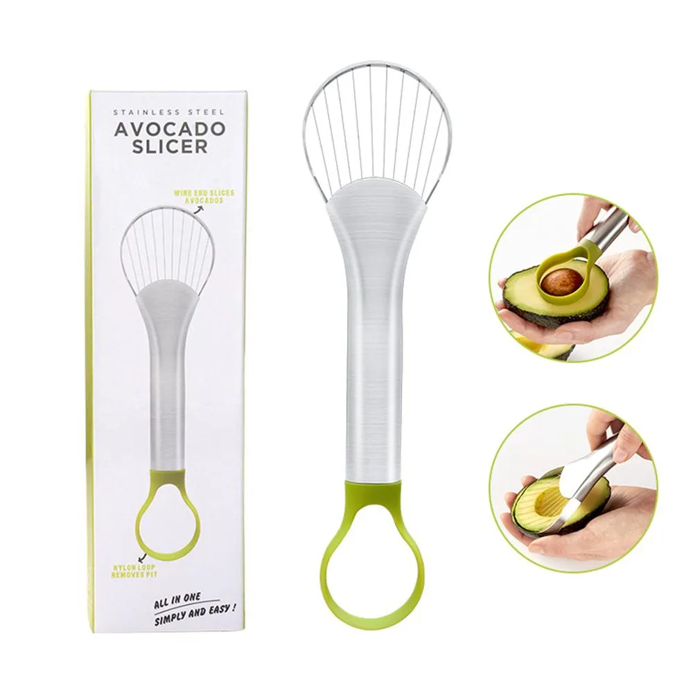 

2 In 1 Avocado Cutter Slicer Plastic Shea Corer Separator Peeler Fruit Splitter Multifunctional Tool kitchen gadgets accessories