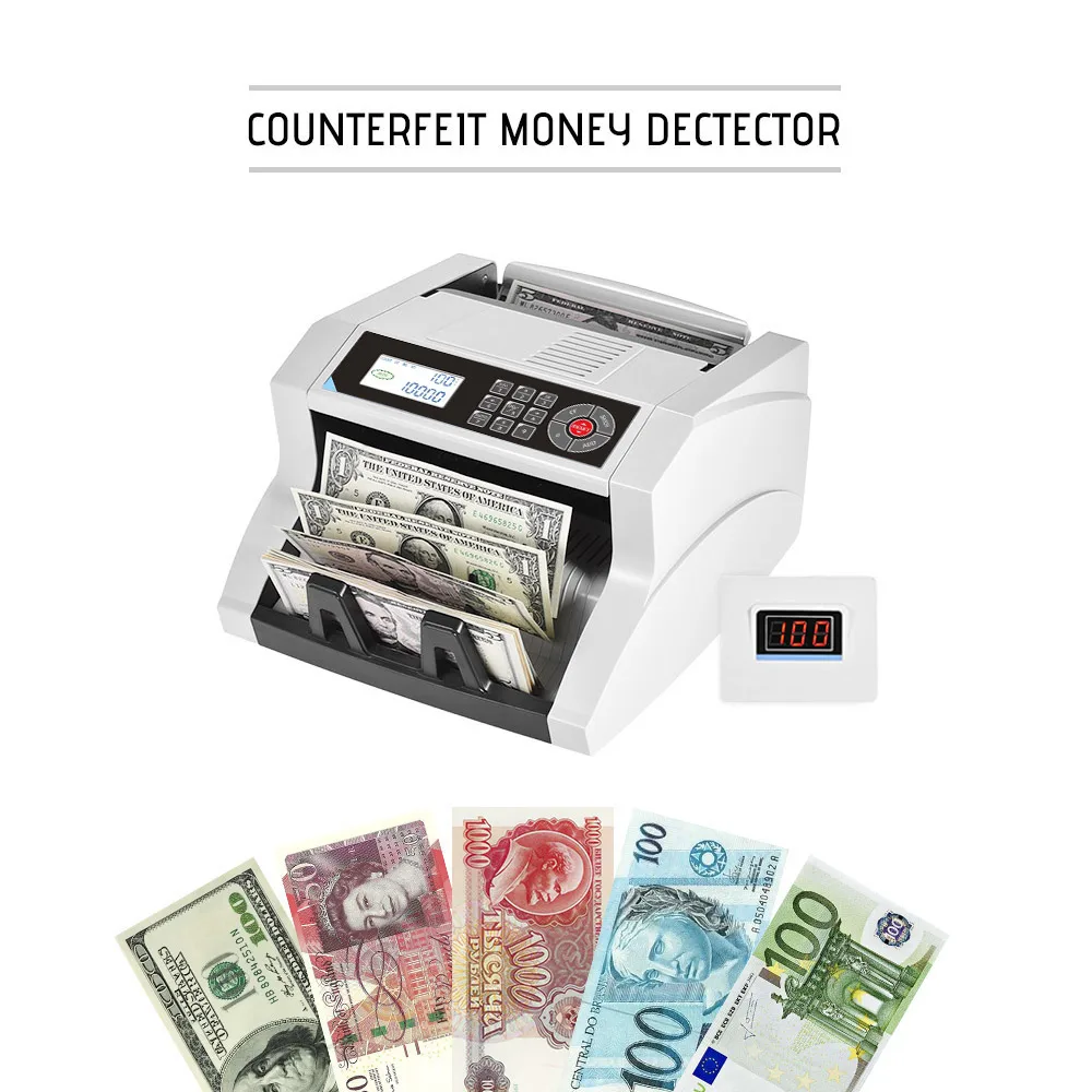 Настольный автоматический/ручной счетчик банкнот для денег Счетная машина ЖК