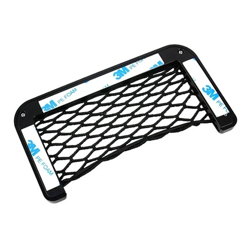 

Universal solid secure Organizer Net Car Seat Side Back Storage Net Bag Phone Holder Pocket Organizer Black Organizer Net