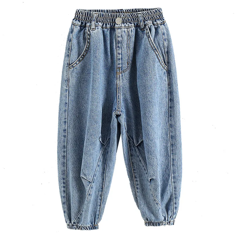 

2021 Fashion Jean Spring Autumn Boy Trousers Pants Capris Kids Children Clothing Denim School Outdoor StraightKids ClothesSpor