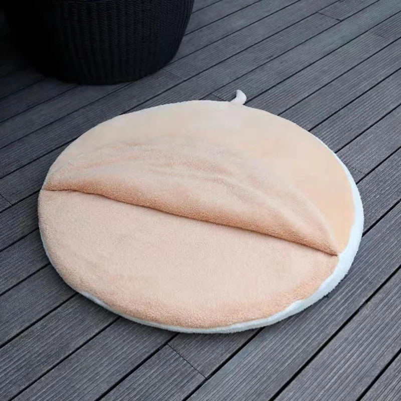 

Creative Pet Nest Pad Cartoon Short Plush Round Cat and Dog Mat Dog Beds Large Dog Beds Dog Blanket