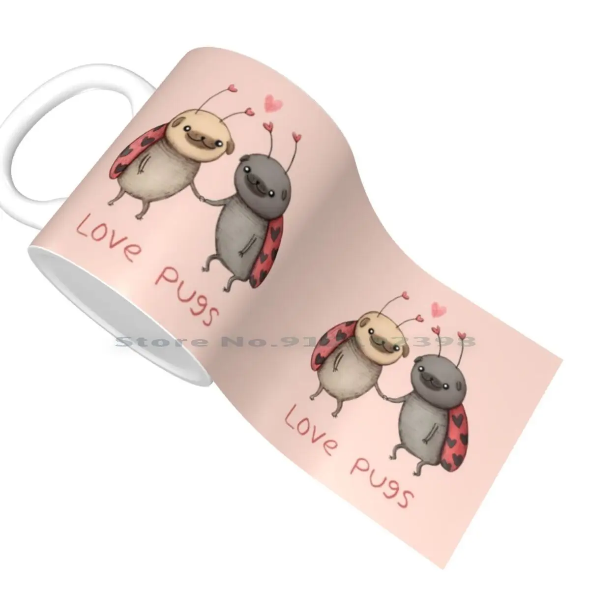 Керамические кружки Love Pugs кофейные чашки Кружка для молока и чая кружка любовных