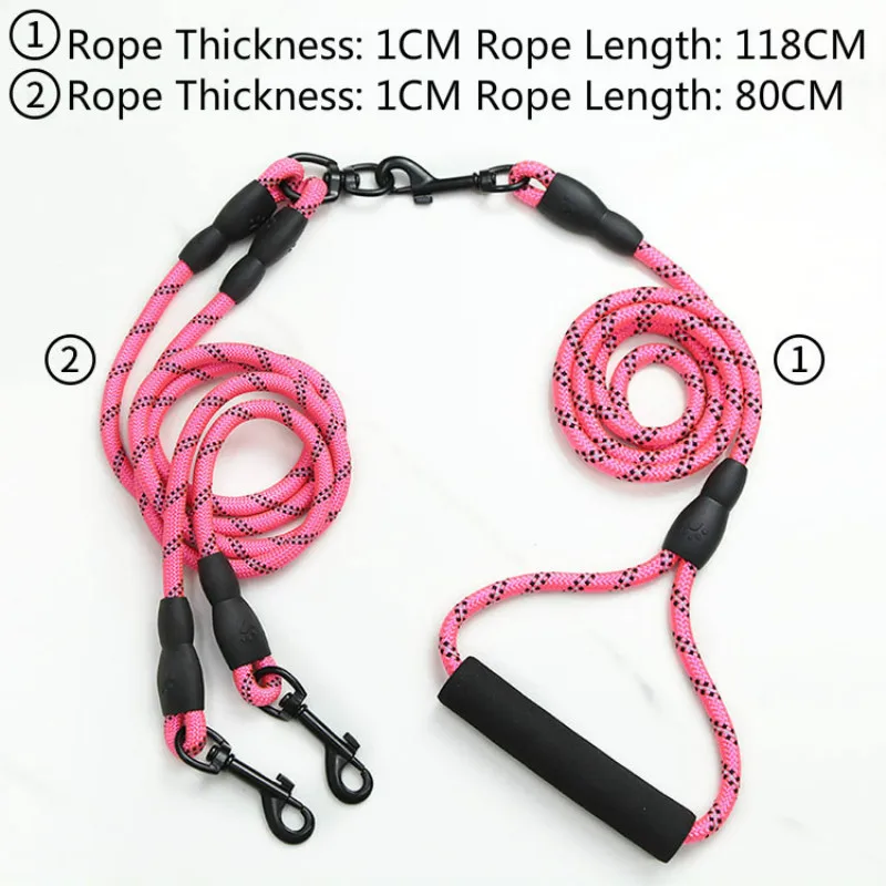 

Pet Leash Multifunctional two-in-one Traction Rope Nylon Reflective Traction Rope Dog Leash