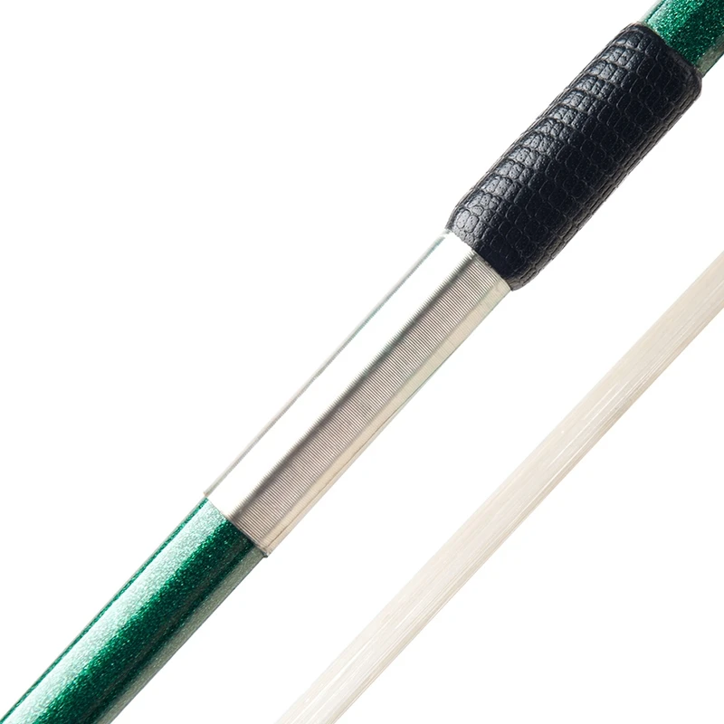 

NAOMI 4/4 Violin Bow Carbon Fiber Ebony Frog Mongolian Horsehair Well Balance-Green