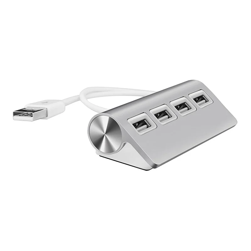 

USB HUB, Premium 4 Port Aluminum USB Hub with 11 inch Shielded Cable for iMac, s, PCs and Laptops