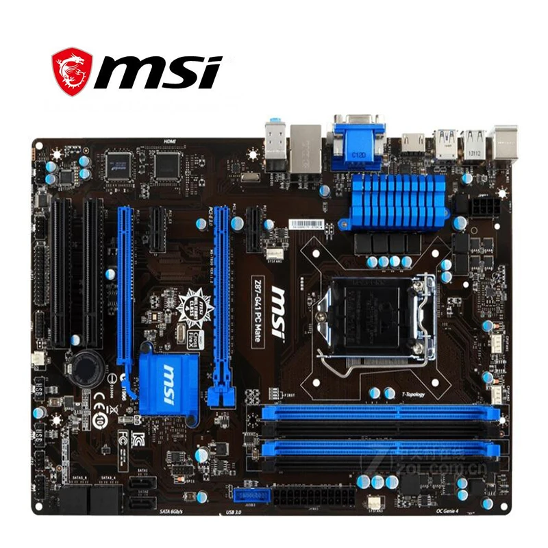 Для MSI Z87 G41 PC Mate материнская плата LGA 1150 DDR3 для Intel Z87M настольная SATA III USB3.0 PCI E X16 3 0