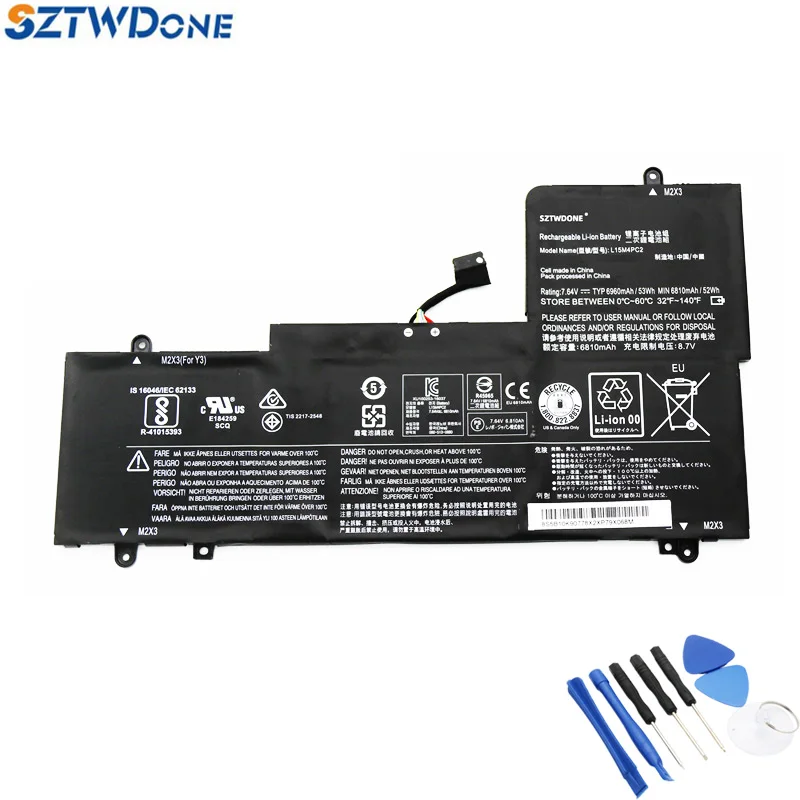 Аккумулятор SZTWDONE L15M4PC2 для ноутбука Lenovo YOGA 710 14ISK 14IKB 5B10K90778 5B10K90802|Аккумуляторы