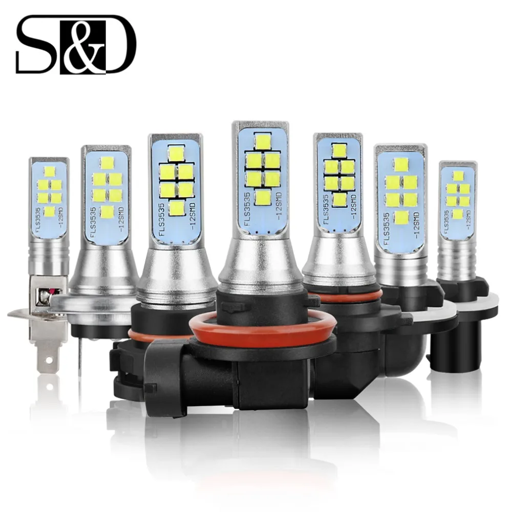 

2pcs Car Fog Lamp H1 H3 H7 H8 H11 H16 LED HB3 9005 HB4 9006 P13W PSX26W PSX24W LED Bulbs H27 800 881 P27/7W Auto Lights 12V
