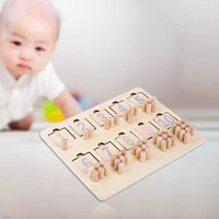 wood montessori mathematics toys number counting board early developmental