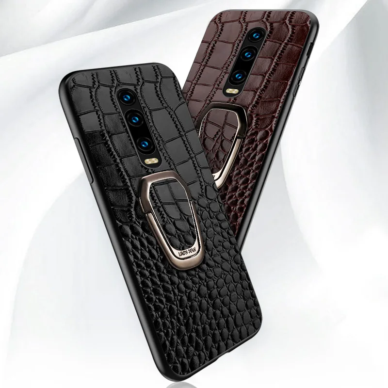 Настоящий Кожаный Автомобильный магнитный держатель для колец чехол xiaomi mi 9T 8se