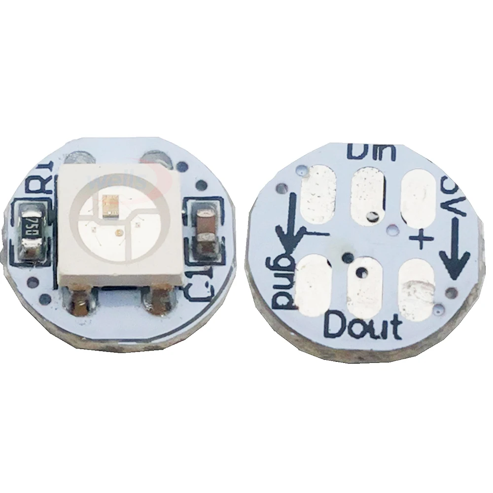 

10~1000 Pieces WS2812 WS2811 IC Built-in Pixels modules LED Board Heatsink;With (10mm*3mm) 5050 SMD RGB DC5V LED chips
