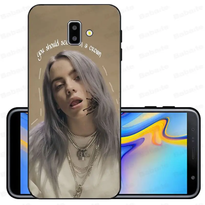 Song Lyrics Billie Eilish Эстетическая Оболочка Чехол для телефона samsung Galaxy j6 plus A6 A8 A9 A10 A30 A50 мобильные телефоны