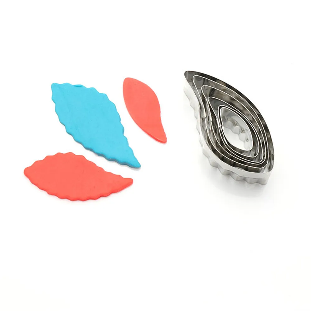 Форма для выпечки печенья из нержавеющей стали инструмент резки листьев и глины