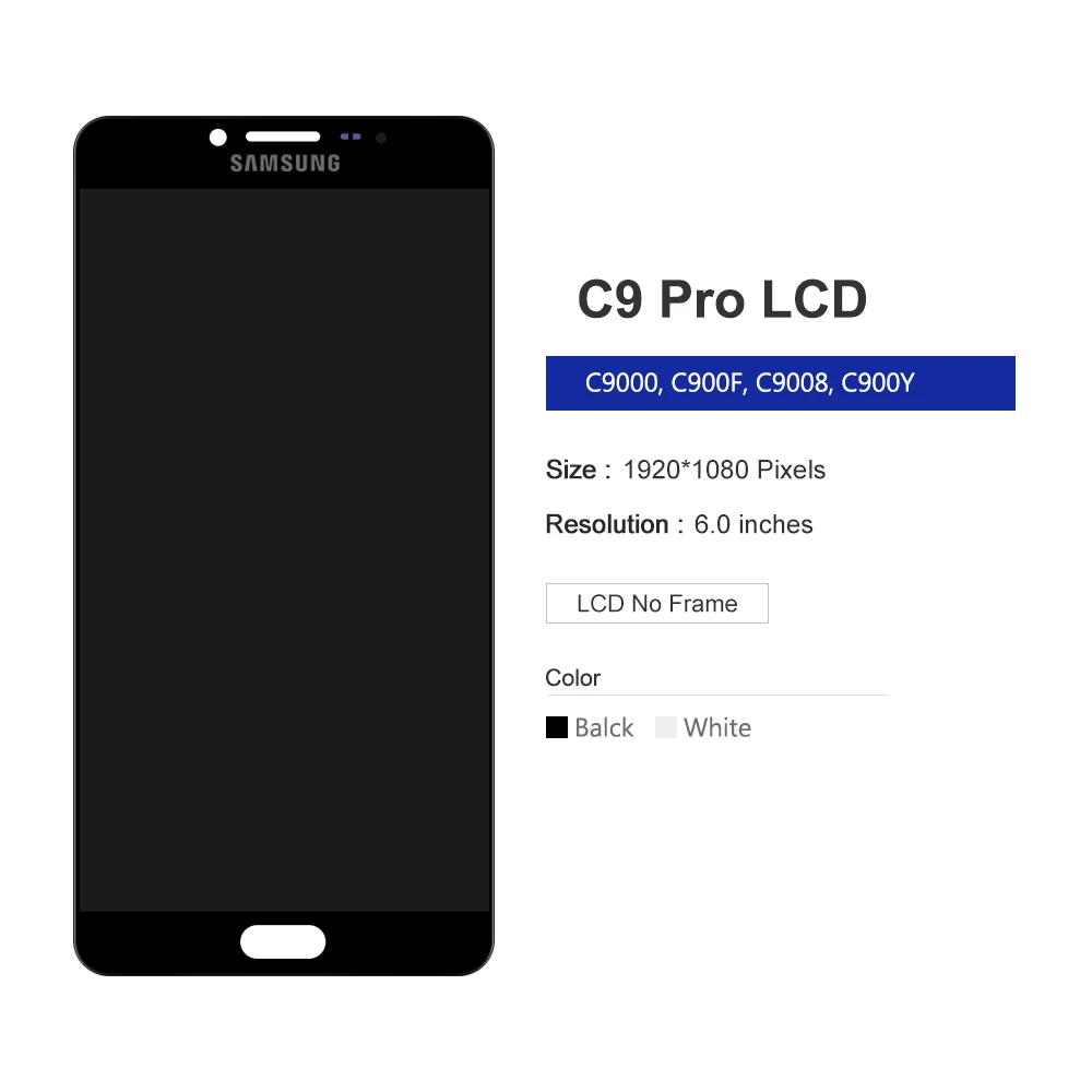 6 0 &quotдюймовый AMOLED C9 ЖК дисплей для SAMSUNG Galaxy Pro LCDs C9000 сенсорный экран запасные