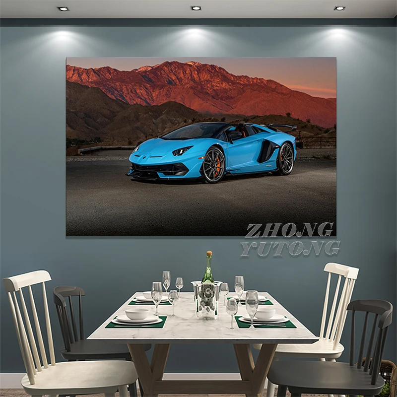 Lamborghiny шпандер художественный постер и печать на стене Настенная картина холст
