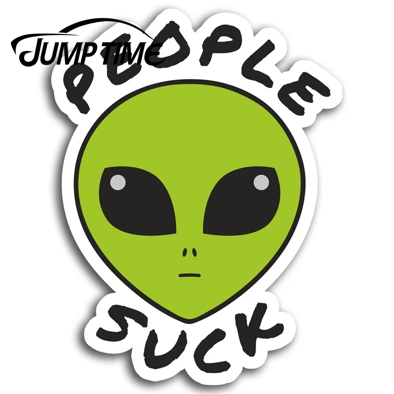 Наклейки из винила "Забавные пришельцы, сосущие людей", для ноутбука, багажа, автомобиля, окна и других аксессуаров.