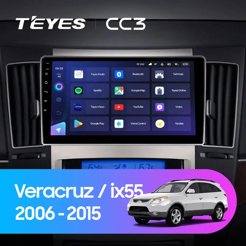 TEYES CC3 Штатная магнитола For Хендай Веракруз 1 Ай Икс 55 EN Hyundai Veracruz ix55 2006 - 2015 до 8-ЯДЕР 4