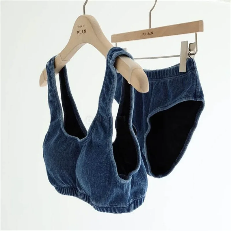 Новинка 2021 купальник из джинсовой ткани с разрезом сексуальный купальник-бикини