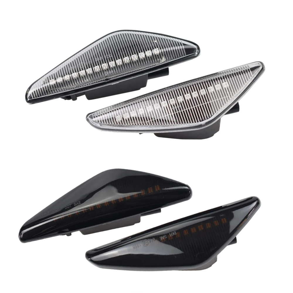 

2pcs Clear/Smoke Dynamic Flowing LED Side Marker Signal Light For BMW X5 E70 X6 E71 E72 X3 F25 Sequential Blinker Lamp
