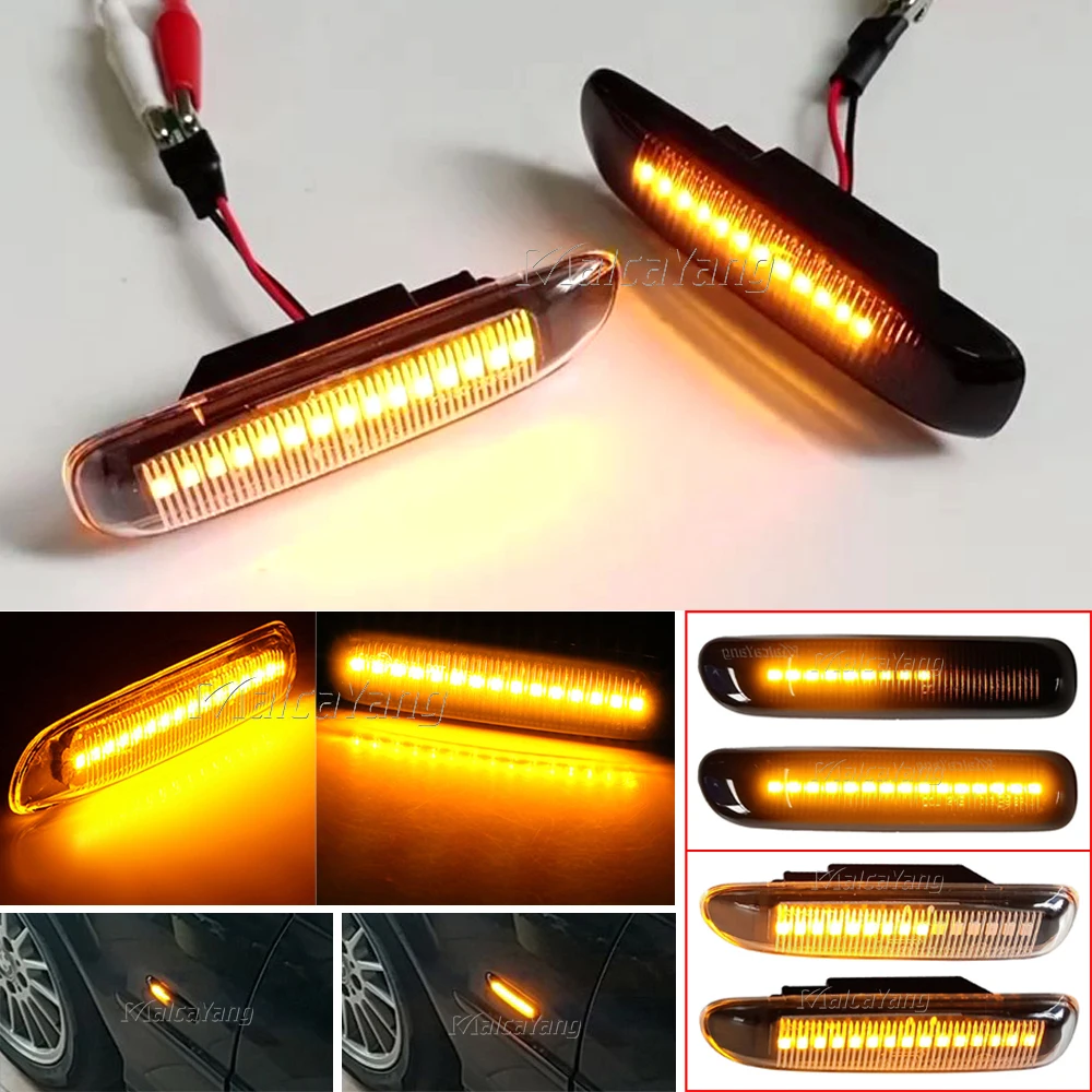 

Sequential Flashing LED Turn Signal Side Marker Light For BMW 3 Series E46 Sedan Coupe Wagon Convertible 1997-2001