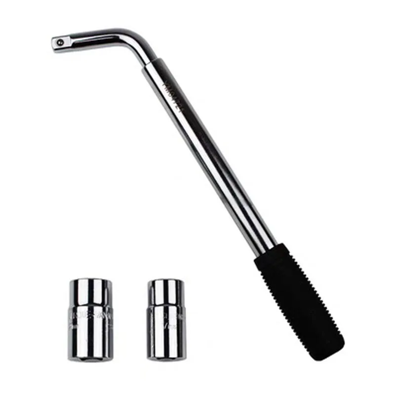 

Labor-saving telescopic tire wrench L-type extended car tire socket wrench remove tire spare tire tool