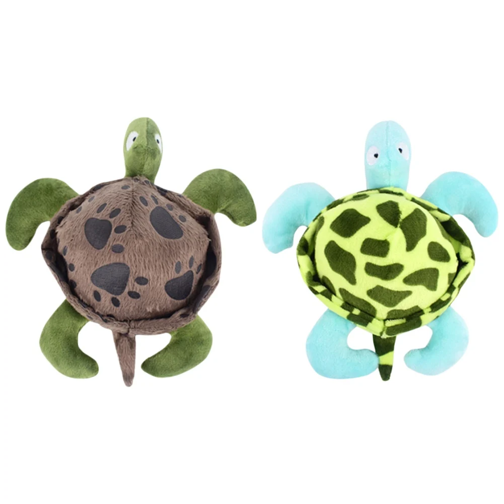 

Pet Puppy Squeaky Toy Plush Interactive Soft Stuffed Creative Turtle Shape Dog Toy Puppy Chewing Toy Dog Favors Pet Supplies