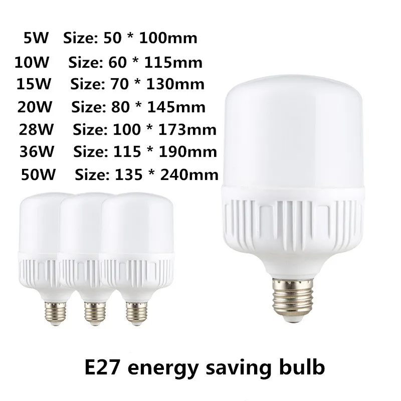 220V светодиодный светильник лампа 5 Вт 10 15 20 30 40 50 LED E27 ультра Яркость