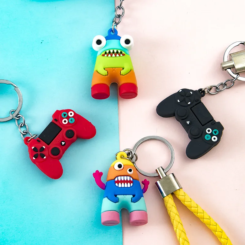 Брелок контроллер для видеоигр из ПВХ с мультяшным рисунком брелок ключей