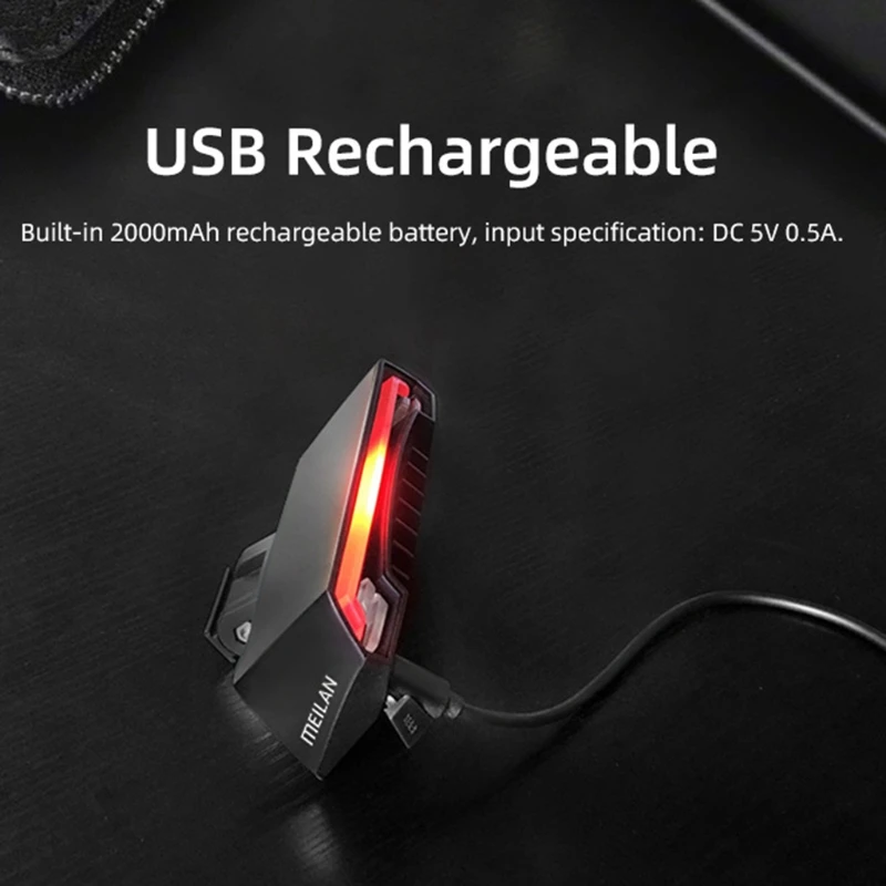 

M89D Bicycle Warning Taillight Rechargeable Remote Control Turn Signals Rear Light