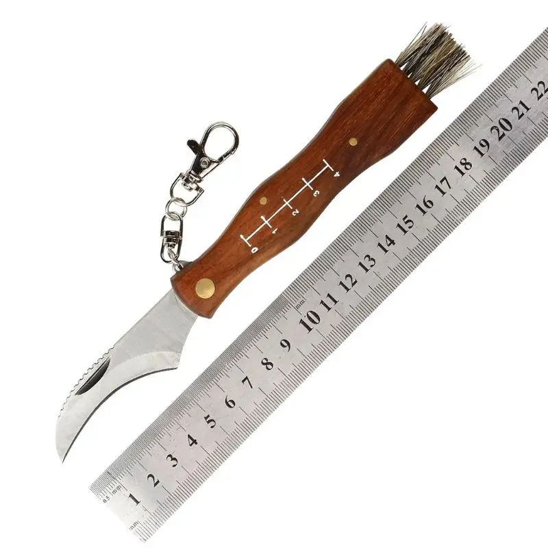 Mini Camping Mushroom Knife Rosewood Handle Outdoor Hunting Survival Multifunction Folding Self-defense Hand Tools | Спорт и