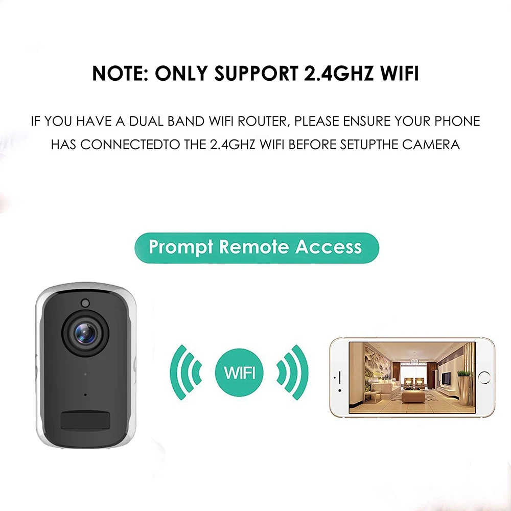 Беспроволочная батарея WiFi камера 1080P 2MP HD наружная крытая IP Беспроводная камера с питанием от аккумулятора PIR